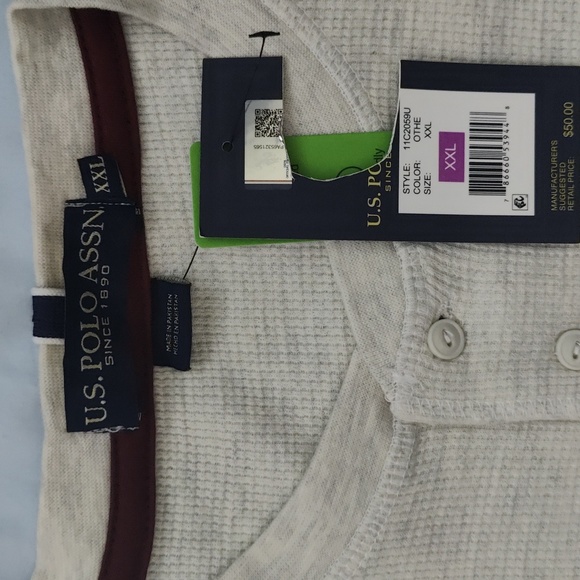38. U.S. Polo Assn. Long Sleeve | Color - Oatmeal Heather - Picture 7 of 8